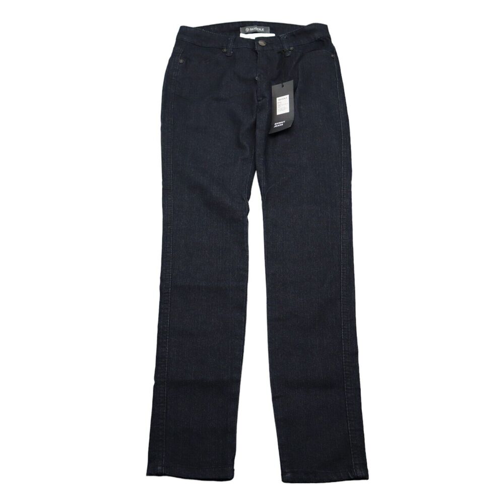 Kayden K Pants Womens 0 Blue Low Rise Flat Front 4 Pocket Design Skinny Jeans